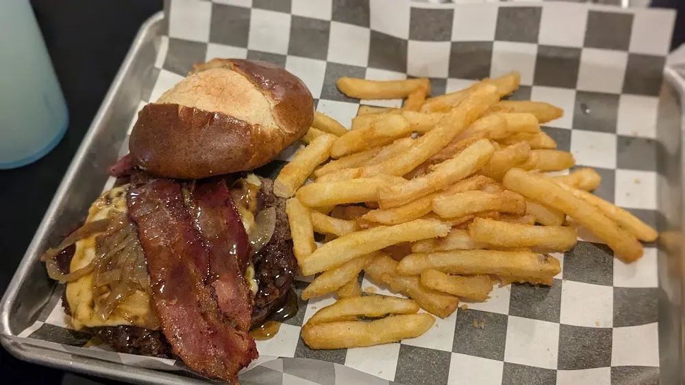 Bacon Cheeseburger and Fries